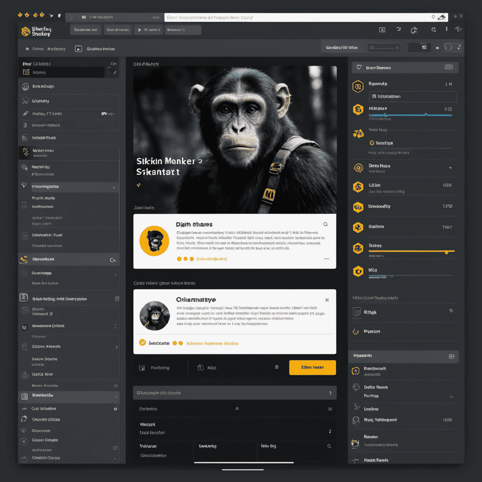 A screenshot showcasing the SkinsMonkey Si platform interface with a highlighted area indicating where users can report issues. The image displays a sleek, dark-themed design with bright accents, emphasizing the platform's focus on simplicity and user-friendly navigation for CS2 skin trading.
