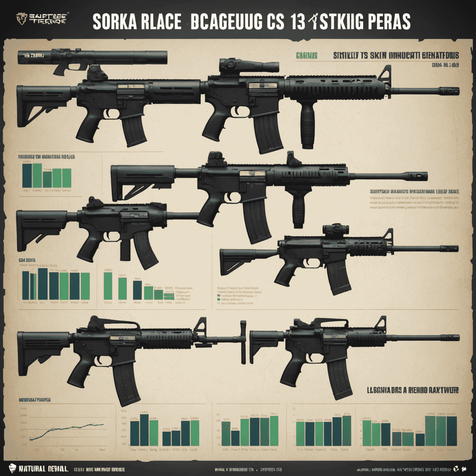 Graph showing CS2 skin price trends, popular weapon skins, and investment charts