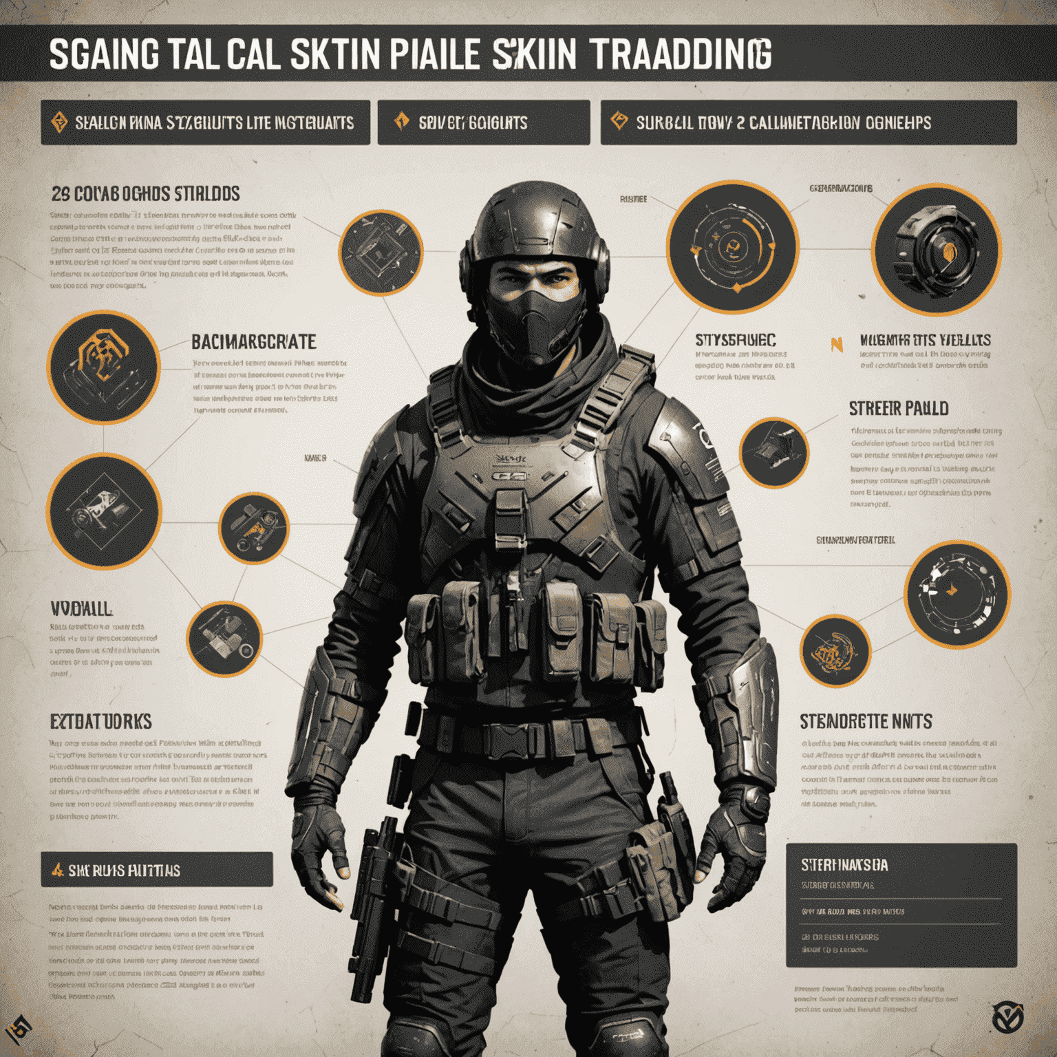 Infographic showing basic CS2 skin trading concepts, common pitfalls, and beginner strategies