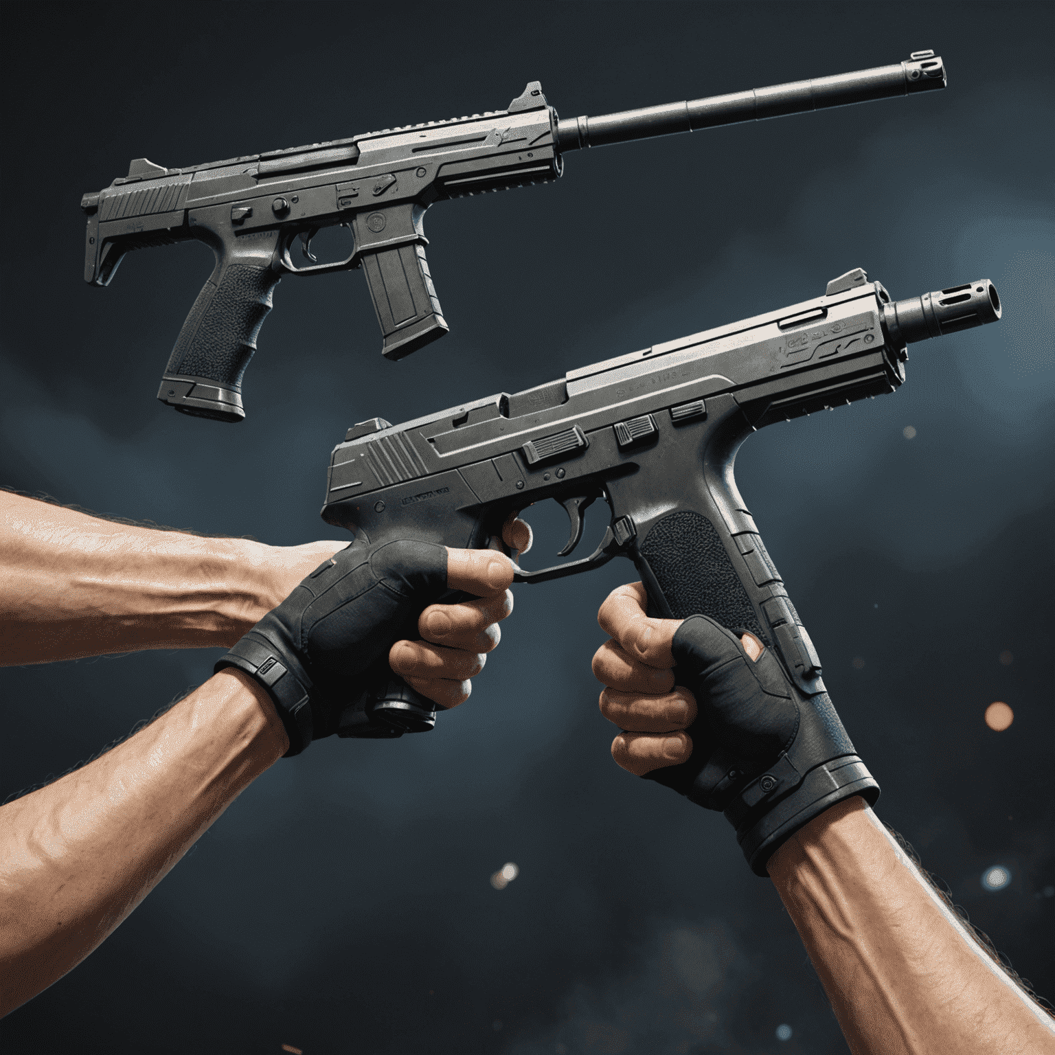 Two hands exchanging CS2 weapon skins, symbolizing the peer-to-peer trading system