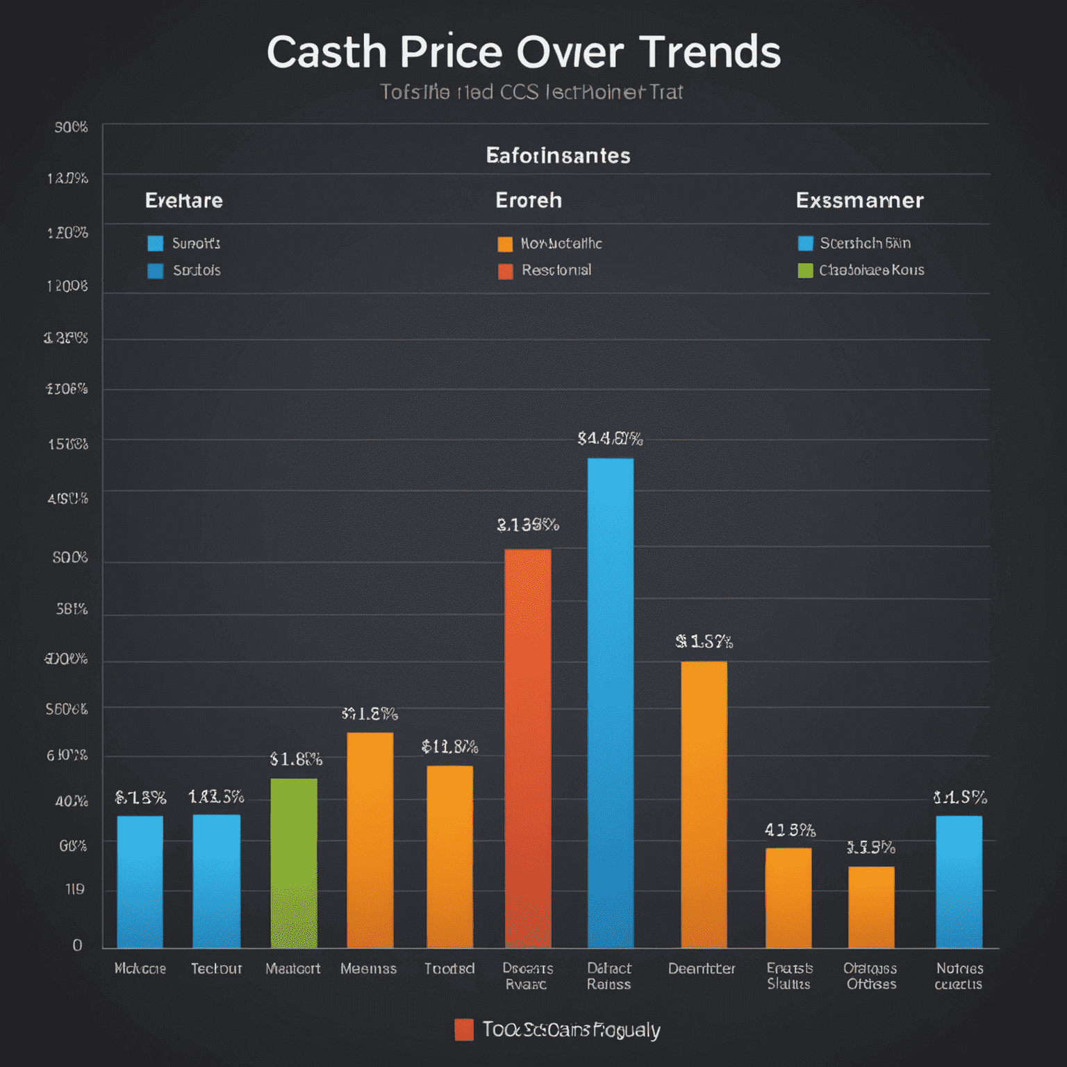 A graph showing price trends of various CS2 skins over time, with tooltips displaying exact values